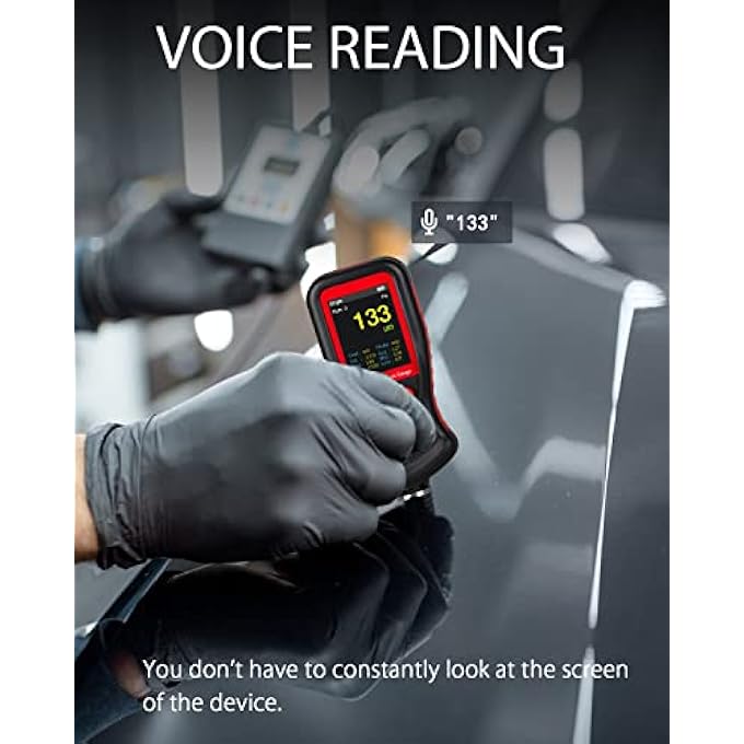 WINTACT PAINT COATING THICKNESS GAUGE METER 0~1300UM, 1500 READINGS STORAGE, 360SCREEN ROTATION, BACKLIT COLOR DISPLAY, VOICE FEATURE, AUTO-OFF, RECHARGEABLE FOR USED CAR BUYER CHECK ORIGINAL COATING - Image 4